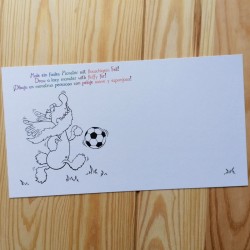 Malpostkarten - 7er-Set - Felix mit Fußball